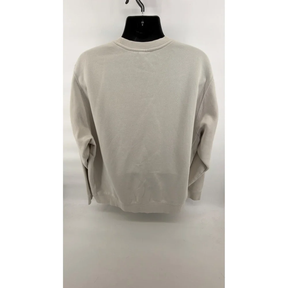 Nike Sweatshirt Mens XXL Tall Oatmeal Beige Crewneck‎ Embroidered Swoosh Fleece